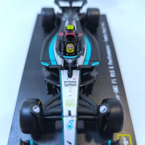 MERCEDES W15 NEGRO GRIS HAMILTON 6