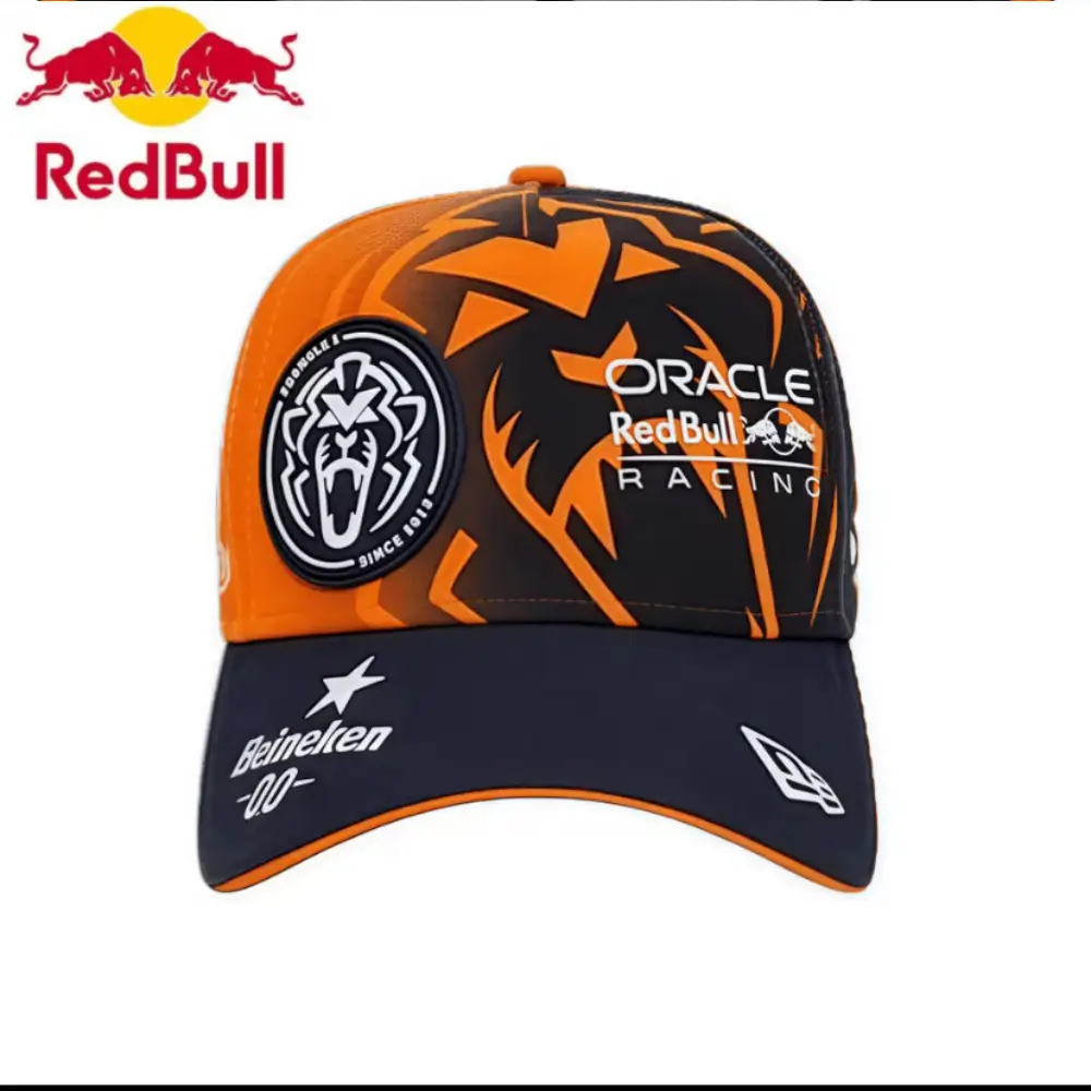 Gorra Max Verstappen Redbull León Naranja 2025