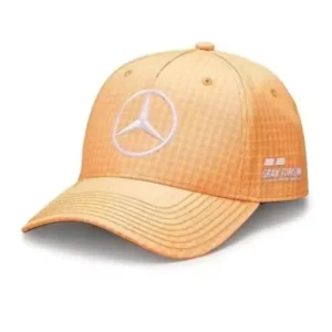 Gorra Lewis Hamilton Mercedes F1 Naranja 2024